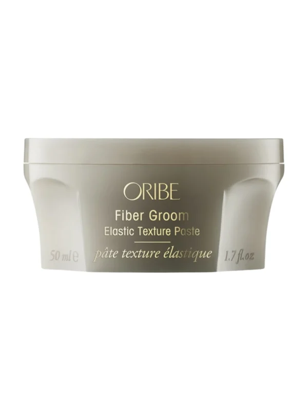 oribe-fiber-groom-elastic-texture-paste-frontal Envase frontal de Oribe Fiber Groom Elastic Texture Paste de 50 ml para textura elástica