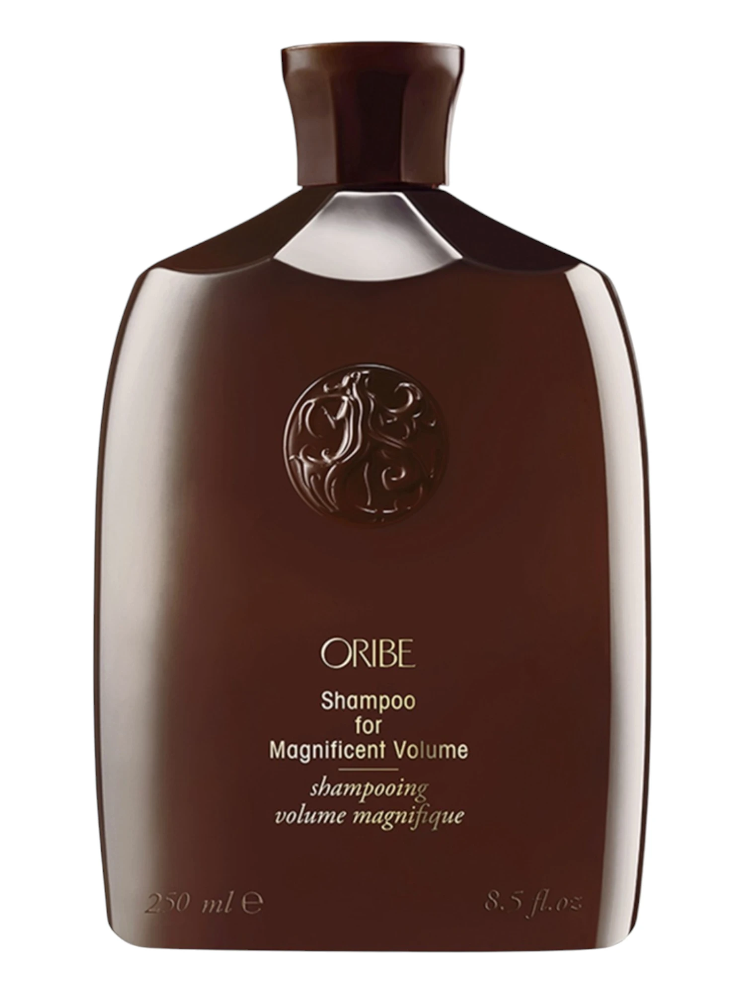 Envase frontal de Oribe Shampoo for Magnificent Volume de 250 ml para cabello fino y sin cuerpo