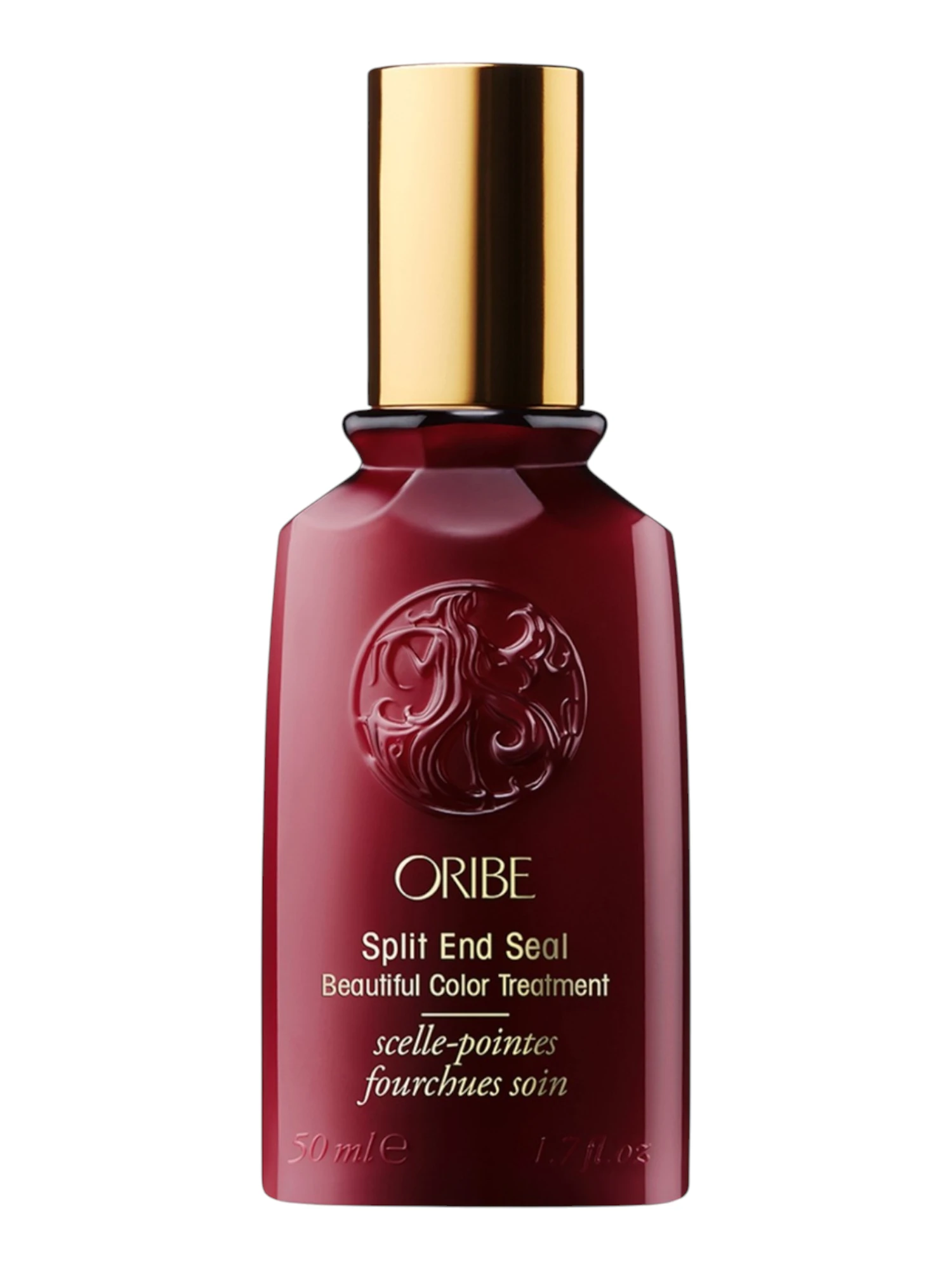 Envase frontal de Oribe Split End Seal Beautiful Color Treatment de 50 ml, suero reparador de puntas