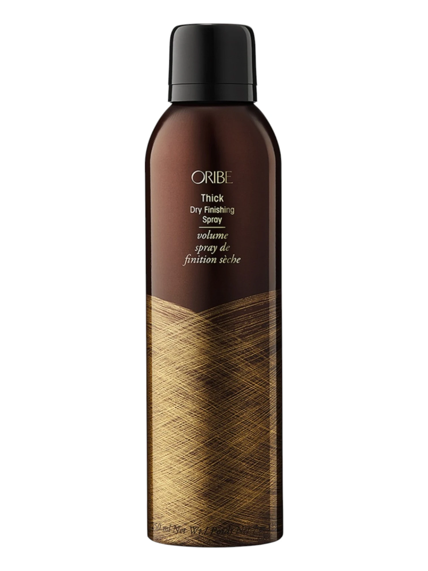 Envase frontal de Oribe Thick Dry Finishing Spray de 250 ml, spray de acabado para volumen y grosor