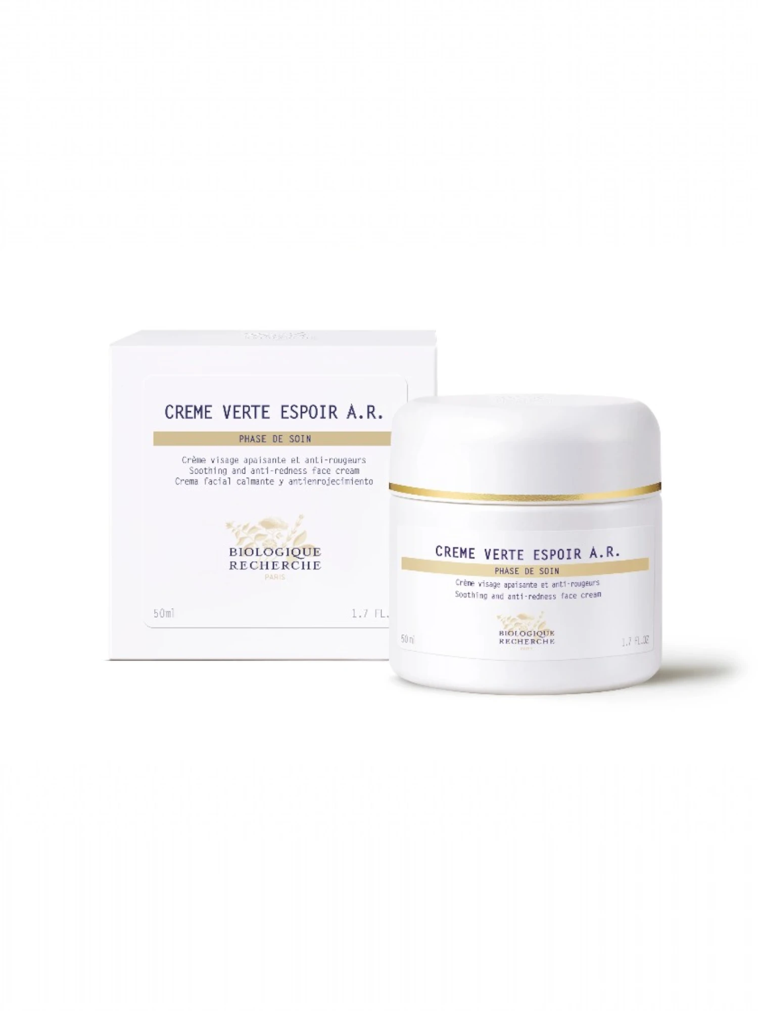 Crème Verte Espoir A.R. Biologique Recherche crema calmante antirojeces 50ml