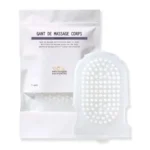 Biologique Guante Corporal de silicona para masaje multifunción con su envase original GANT DE MASSAGE CORPS.