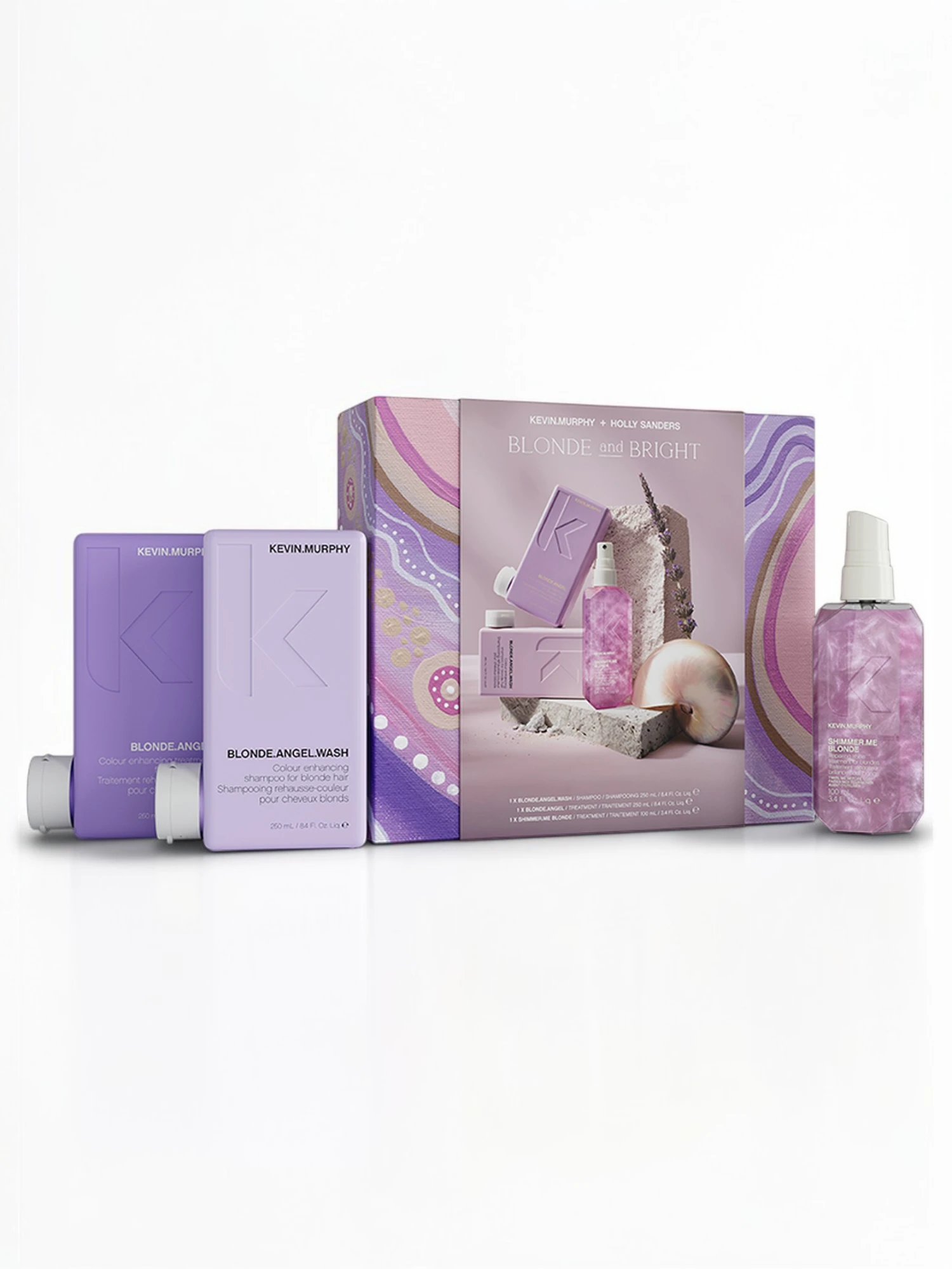 Kevin Murphy BLONDE AND BRIGHT pack rutina cuidado cabello rubio con BLONDE ANGEL WASH, BLONDE ANGEL y SHIMMER ME BLONDE