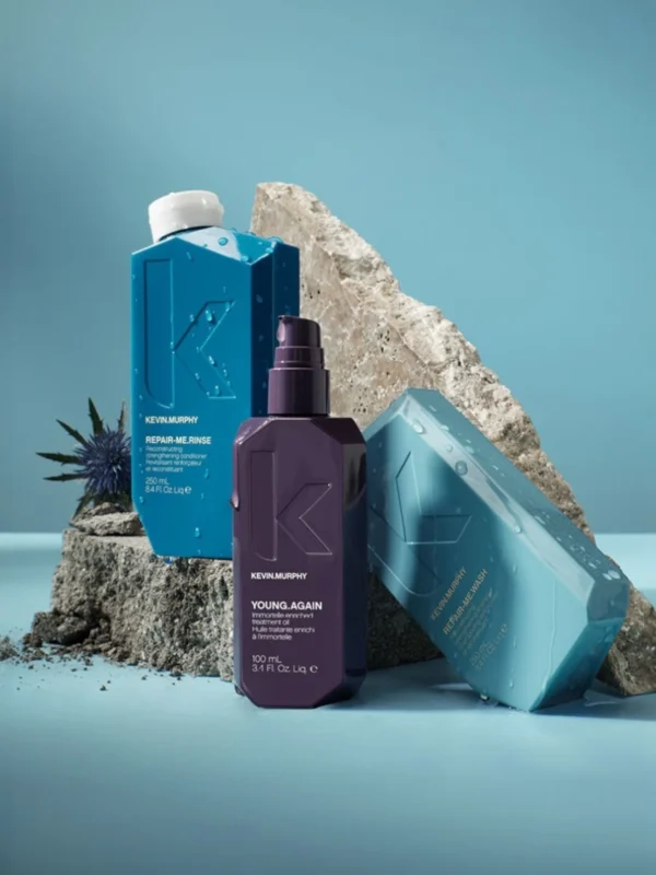 Productos de la rutina Kevin Murphy READY SET REPAIR para fortalecer y reparar el cabello dañado
