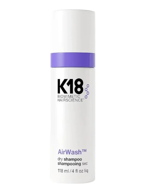 k18-airwash-dry-shampoo K18 AirWash Dry Shampoo profesional de 118 ml sin residuos visibles