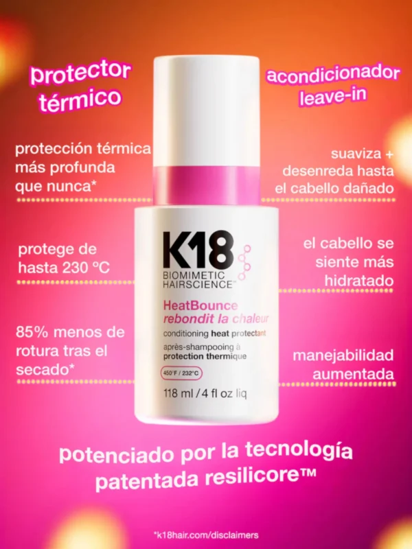 Beneficios del acondicionador HeatBounce Heat Protectant como protector térmico y acondicionador leave in