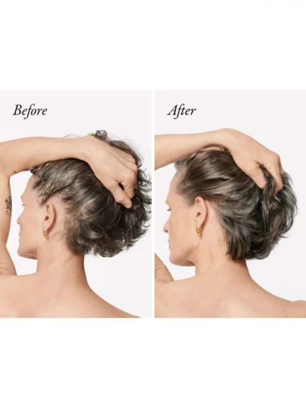 Efecto densificante del champú Oribe Serene Scalp en cuero cabelludo con afinamiento capilar