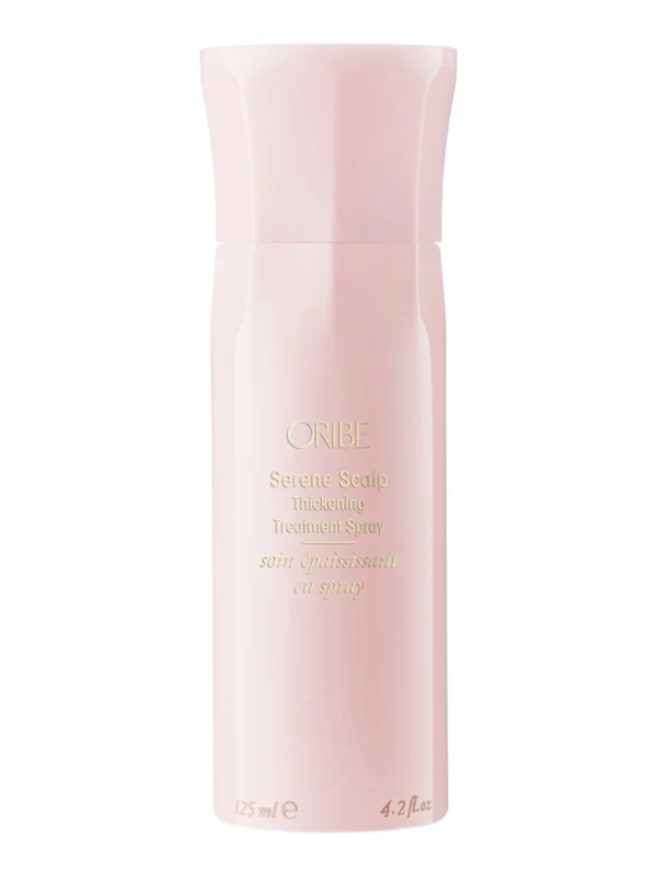 oribe-serene-scalp-thickening-treatment-spray-125ml Envase frontal de Oribe Serene Scalp Thickening Treatment Spray de 125 ml para densidad capilar