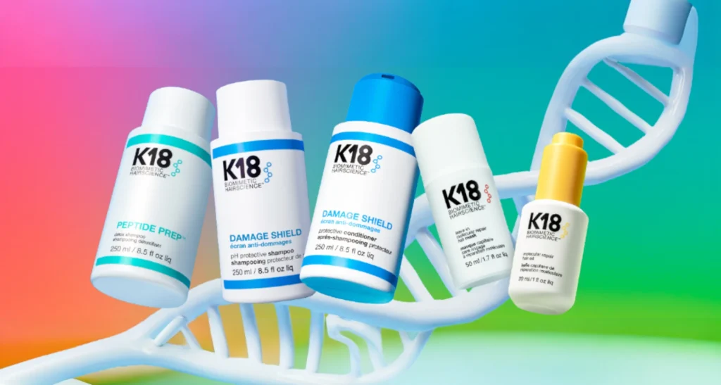 Composición de productos de K18 Salón Rafael Dueñas en Madrid