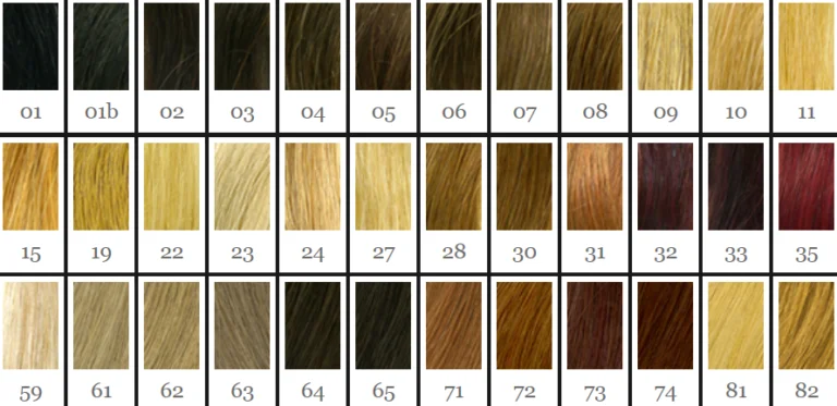 Carta de colores Natural de extensiones Great Lengths disponible en Salón Rafael Dueñas