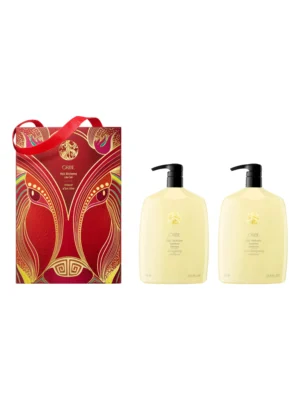 Hair Alchemy Liter Set de Oribe edición limitada Año del Caballo con champú, acondicionador y bolsa de diseño de Chris Chun.