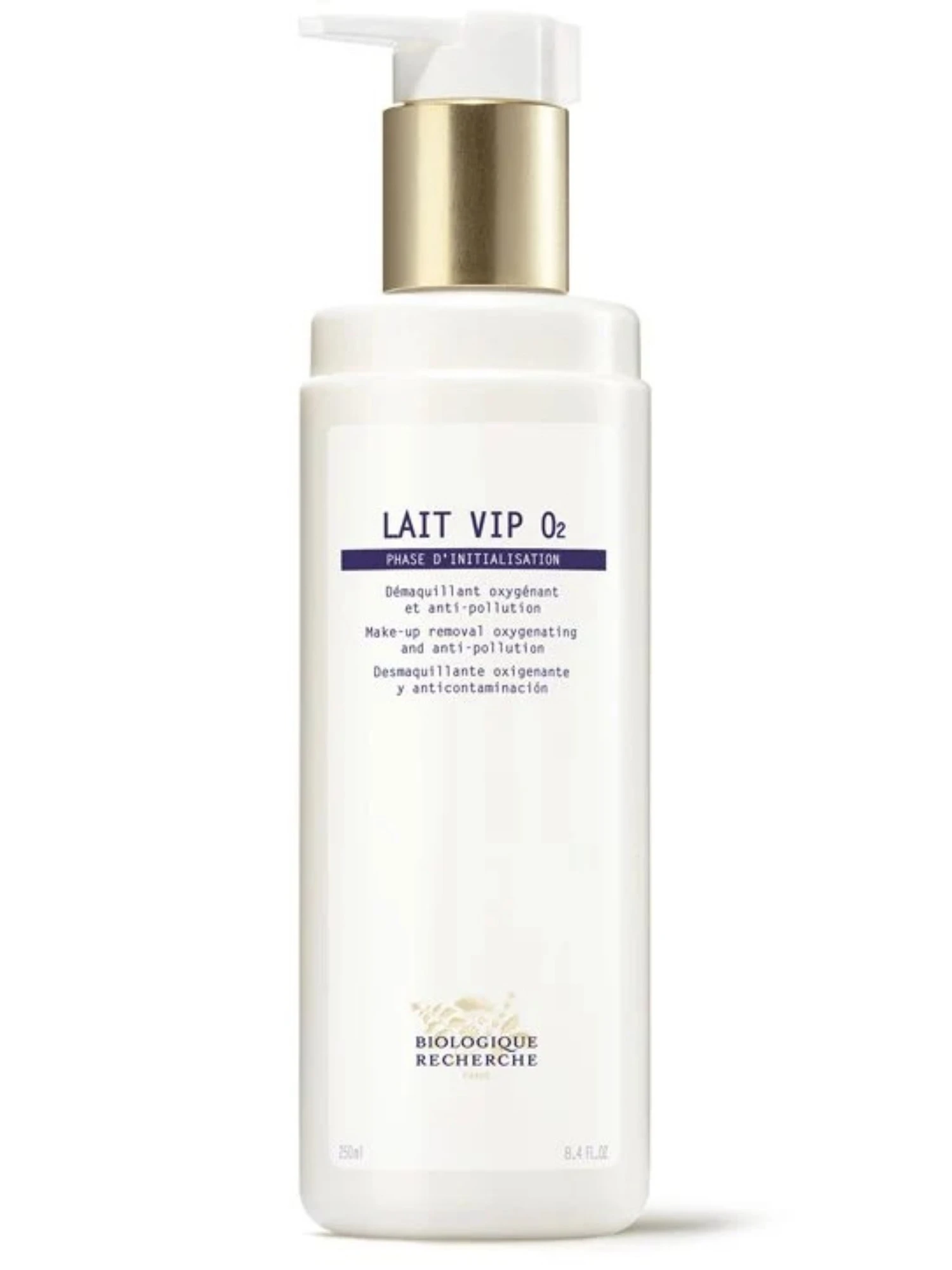 Lait VIP O2 Biologique Recherche leche limpiadora oxigenante 250ml