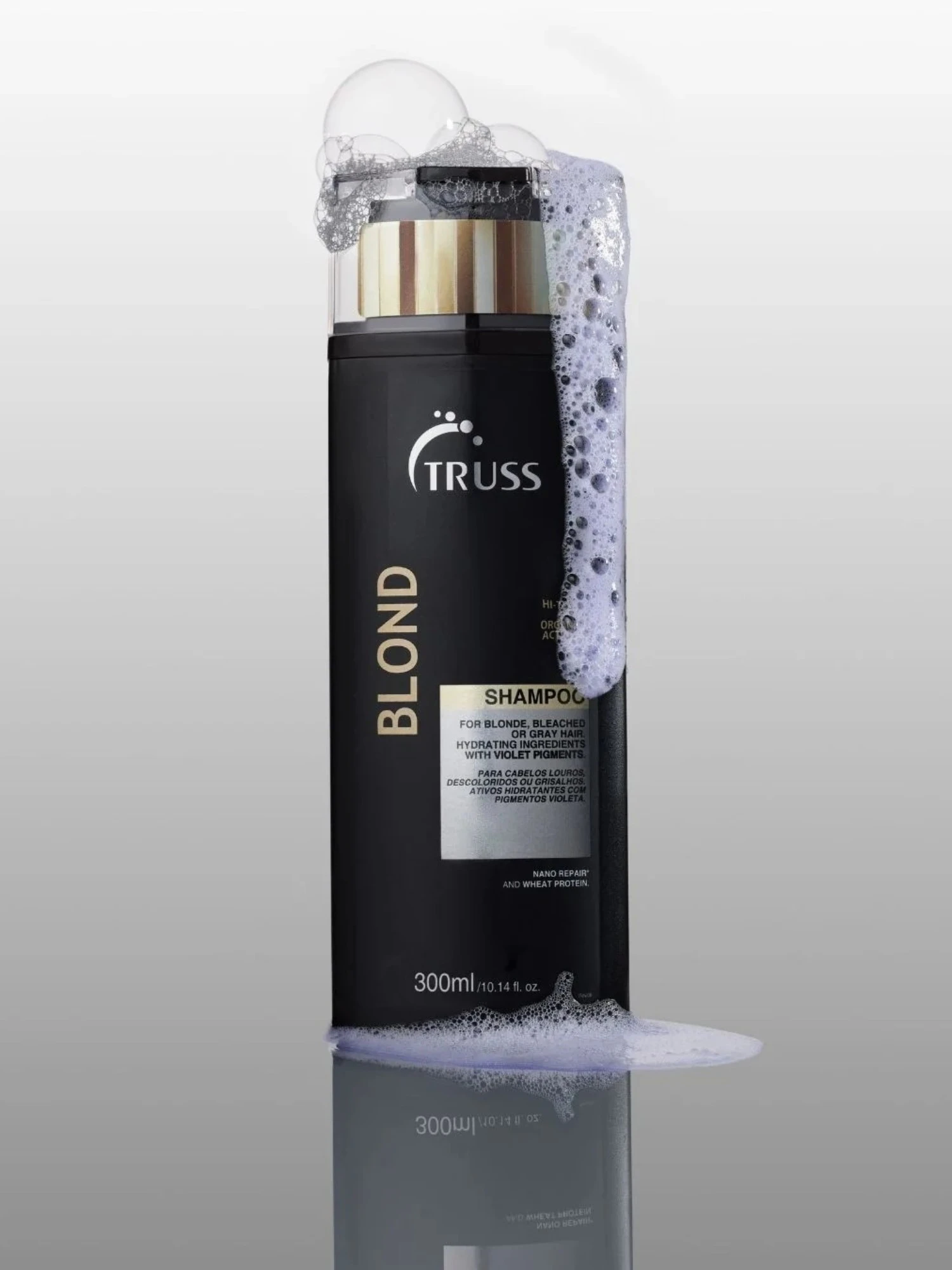 Truss Blond Champú con espuma efecto matizador y limpieza para cabello rubio