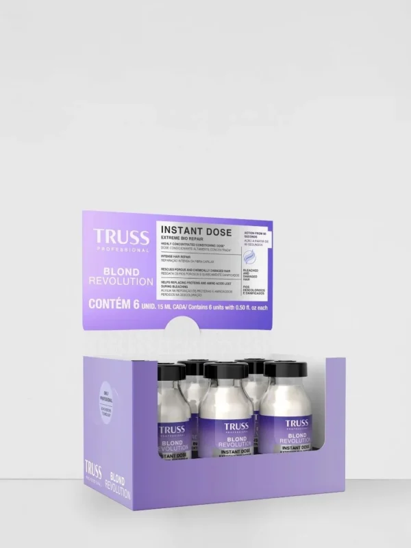 Pack Truss Blond Revolution Instant Dose 6 unidades tratamiento profesional para cabello rubio decolorado