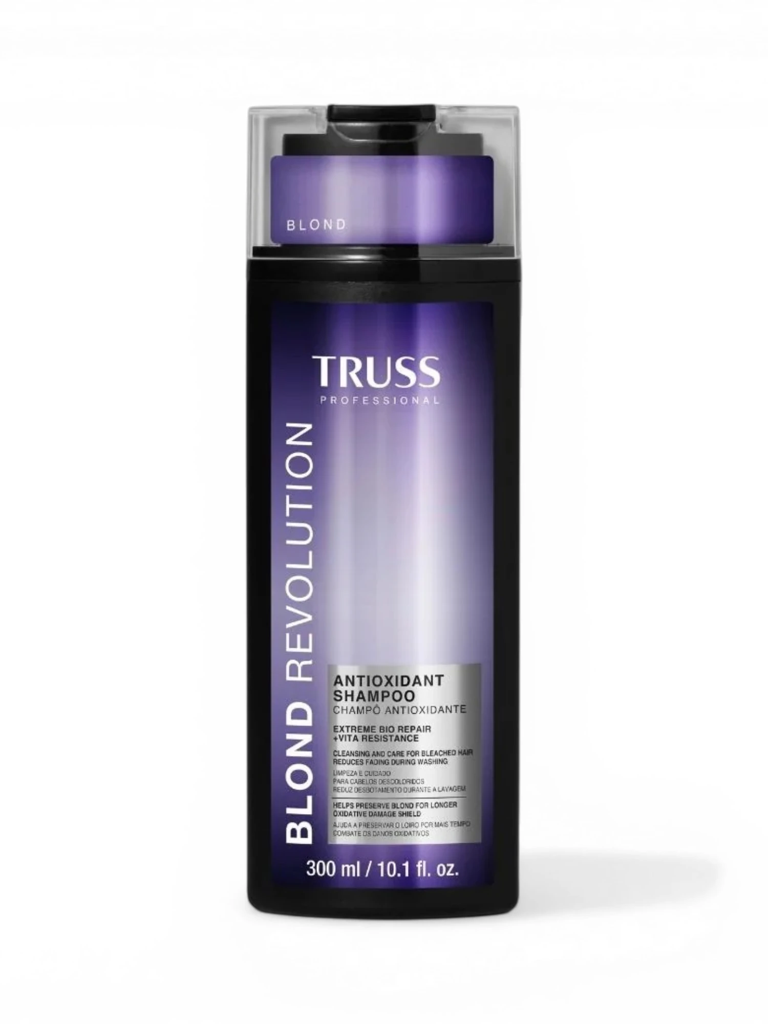 Truss Blond Revolution Shampoo 300 ml champú antioxidante para cabello rubio en envase profesional