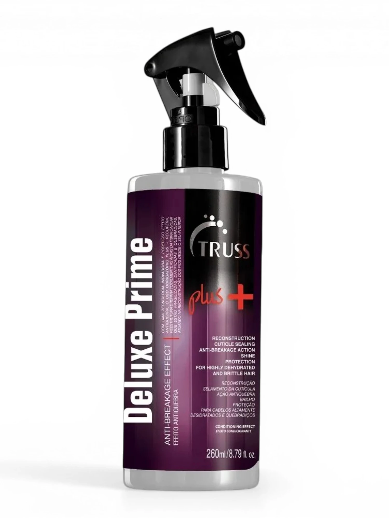 Truss Deluxe Prime Plus 260 ml tratamiento leave in reparador antifrizz para cabello muy dañado