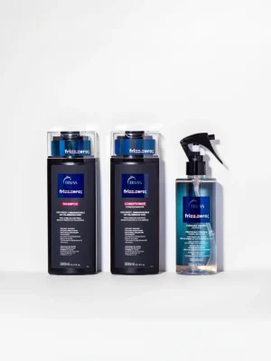 Gama Truss Frizz Zero completa con shampoo conditioner y mascarilla líquida antiencrespamiento