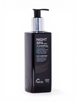 Truss Night Spa 250 ml envase con dosificador sobre fondo blanco