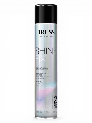 Spray Truss Shine Fix 450 ml de brillo capilar en formato aerosol sobre fondo blanco
